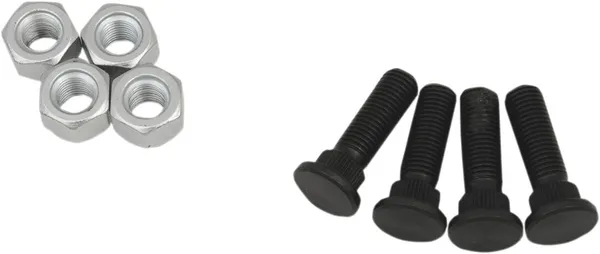 MOOSE RACING Wheel Stud-nut Kit Black, Silver -0