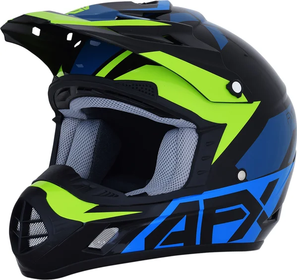 Casca AFX FX-17 Aced Black/Blue/Fluorescent Green M, 8, nordicamoto.ro