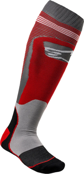 Sosete Alpinestars MX Plus 1 Gray/Red S/M, 2, nordicamoto.ro