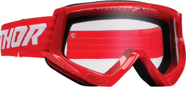 Combat Racer Goggles White, Red 