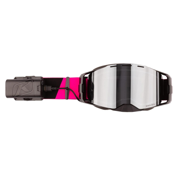 Ochelari cu lentila incalzita Snowmobil Klim Edge eFire Slope Black Light Yellow Tint-2
