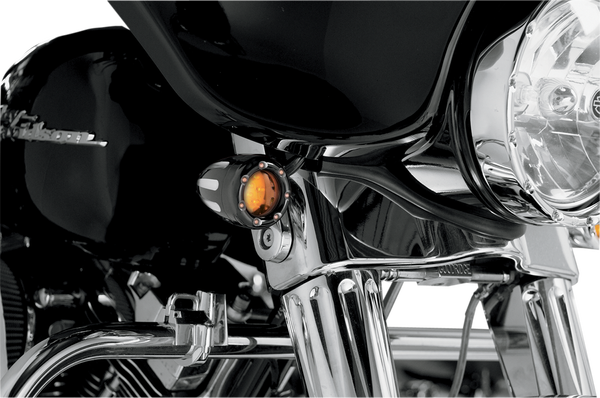 Deep Cut Factory Style Turn Signals W/ Led Fire Ring Black, 2, nordicamoto.ro