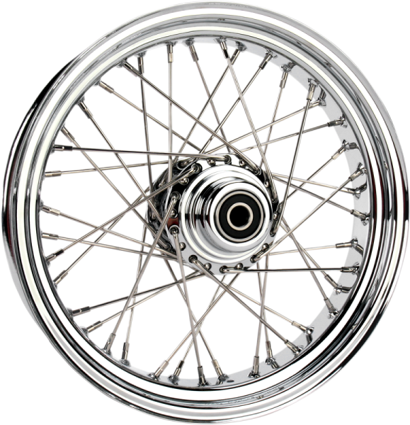 Front Wheel 16x3.5 Single-disc 40-spoke Chrome Silver, 1, nordicamoto.ro