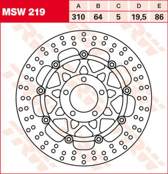 Round Floating Brake Rotor, 1, nordicamoto.ro
