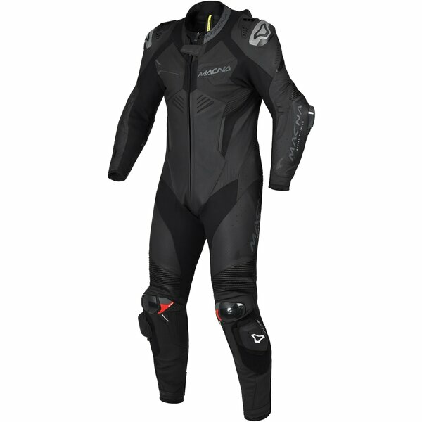 Combinezon de piele 1 piesa MACNA CHROMIQ 46 Negru/Rosu-3