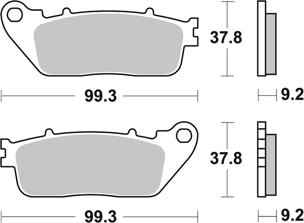 Hf Street Ceramic Organic Brake Pads, 2, nordicamoto.ro