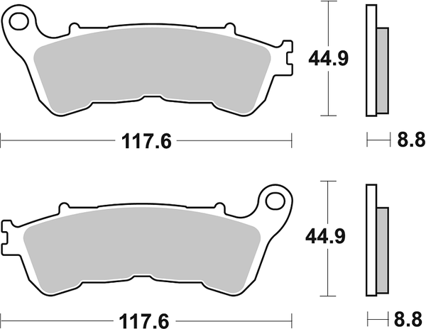 Hf Street Ceramic Organic Brake Pads, 1, nordicamoto.ro