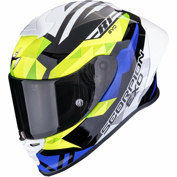 Casca integrala sport SCORPION EXO-R1 EVO II AIR VALERE S Negru/Albastru/Galben fluo-1