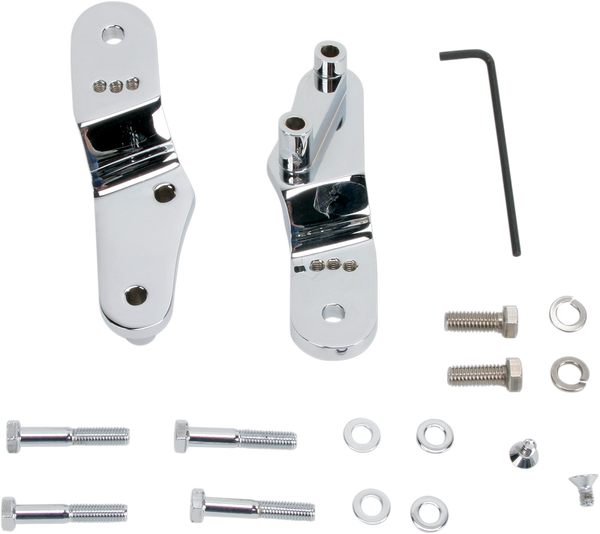 Passenger Floorboard Brackets Black, 1, nordicamoto.ro