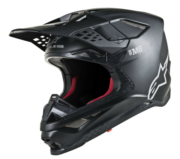 Casca Alpinestars SM8 SOLID Black Matte/White