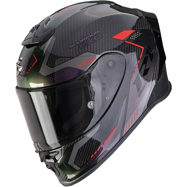 Casca integrala sport SCORPION EXO-R1 EVO CARBON AIR PROPEL S Negru/Rosu-1