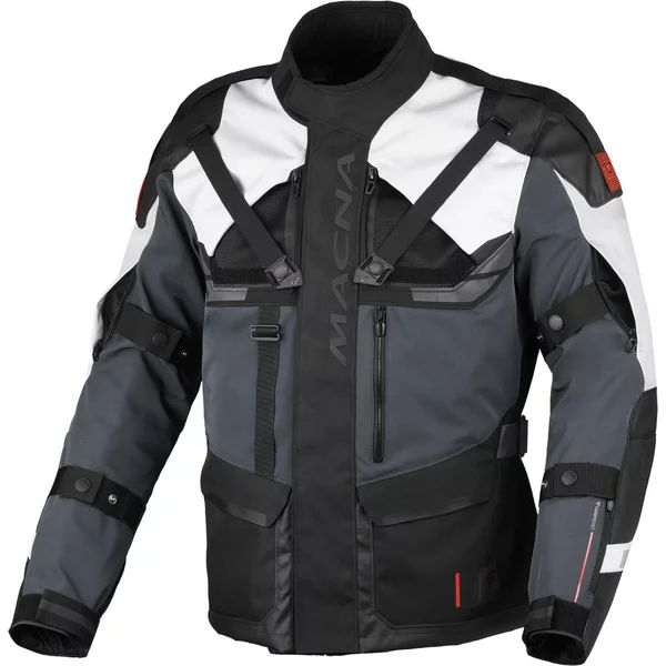 Geaca textil impermeabila touring/adventure MACNA TOUROS M Maro/Gri/Negru, 12, nordicamoto.ro