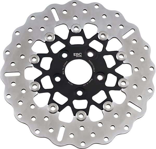 Custom Stainless Steel Rear Brake Rotor Black, Chrome, 1, nordicamoto.ro