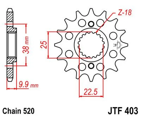 JT SPROCKETS Front Sprocket Natural -0