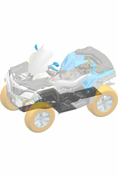 SCUT PROTECȚIE ATV CFMOTO CFORCE 800 XC / 850 XC / 1000 – HDPE 8MM, NEGRU, 5, nordicamoto.ro