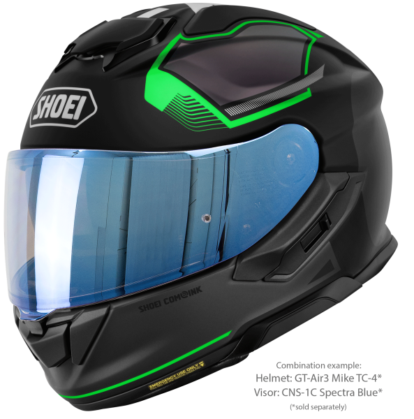 Casca integrala SHOEI GT-AIR3 MIKE TC-4 Negru/Verde Mat XXL-1