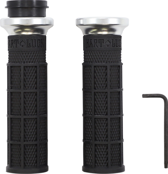 Harley Hart-luck Signature V-twin Lock-on Grips Black-4
