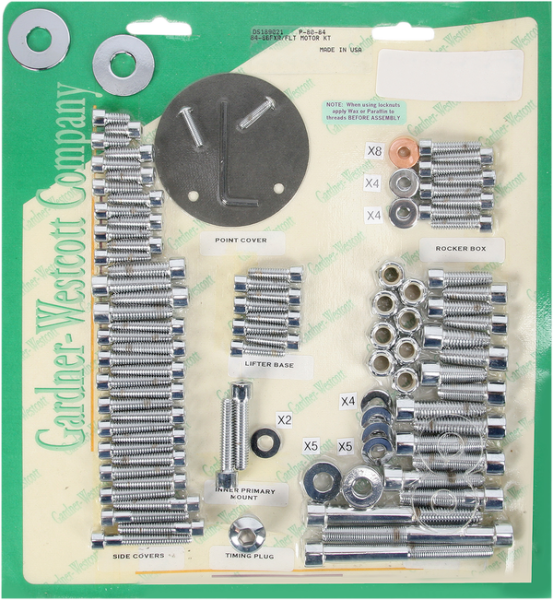 Bolt Kit Chrome, Polished, 1, nordicamoto.ro