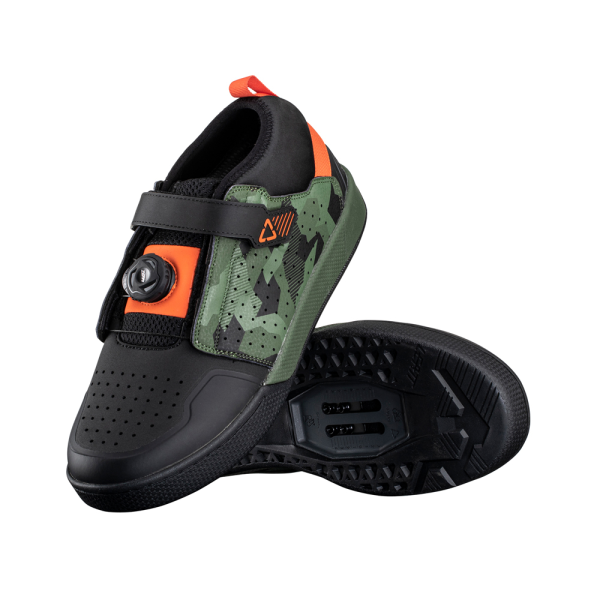 Pantofi MTB Leatt 4.0 Clip Pro Camo Black/Green/Orange