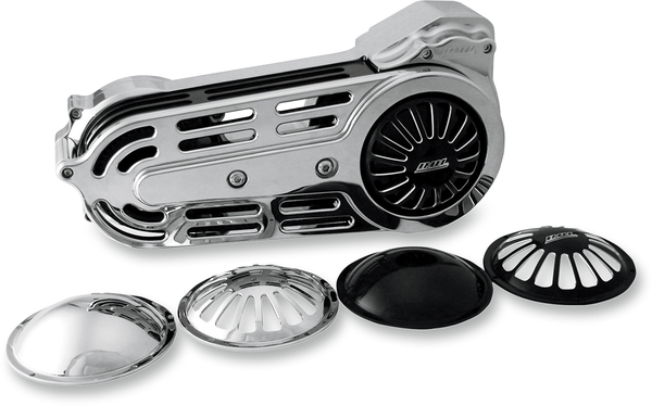 2(r) Belt Drive Kit With Changeable Domes Chrome, 4, nordicamoto.ro