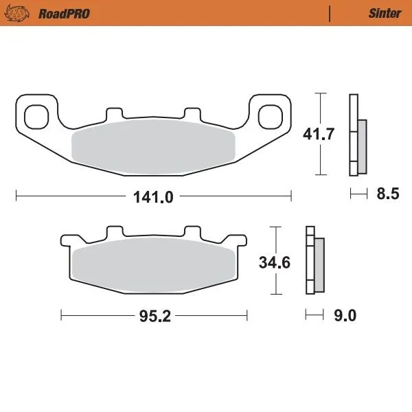 Roadpro Sinder Brake Pad Rear-0