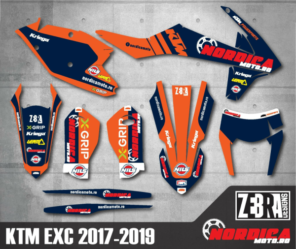 Kit stickere KTM 17-19 Nordicamoto