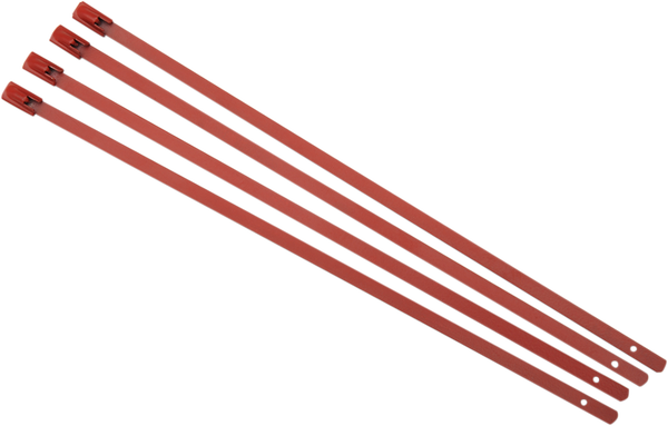 Stainless Steel Tie Wrap Red, 2, nordicamoto.ro