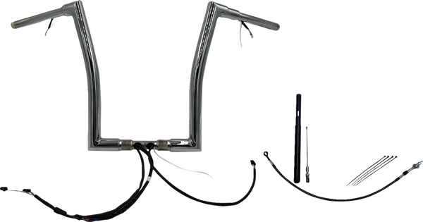 Plug & Play Ez Install 1-1/2(r) Flat Top Handlebar Kit Silver, 2, nordicamoto.ro