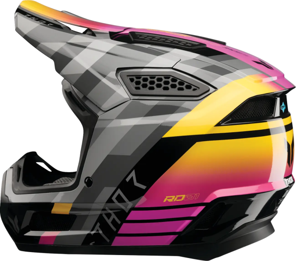 Casca Thor Fleet Camber Negru/Roz/Galben XL-2