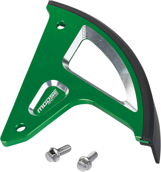 MOOSE RACING Rear Brake Rotor Guard Green, Anodized 