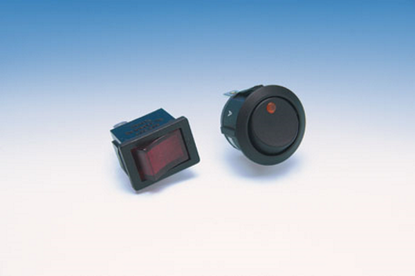 Amber Illuminated Round Switch Black, 1, nordicamoto.ro