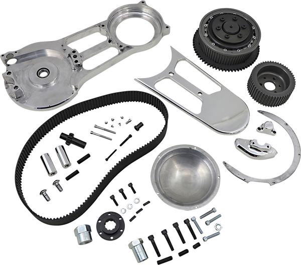 2(r) Open Belt Drive Kit Black, Chrome, Polished, 2, nordicamoto.ro