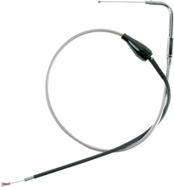 Stainless Braided Idle Cable Silver, 1, nordicamoto.ro