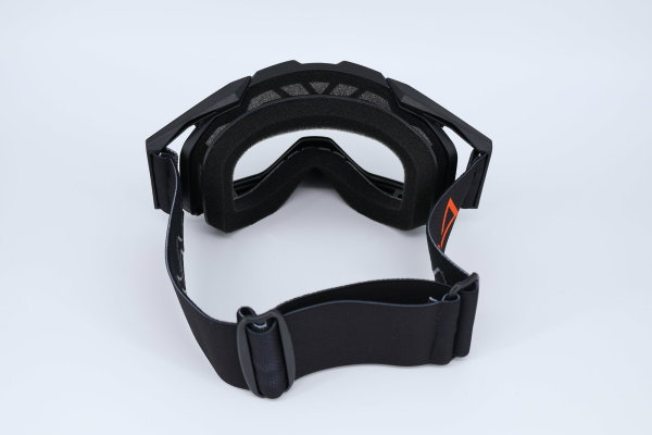AMOQ Youth Snow Goggles Black-Orange, clear lens-1