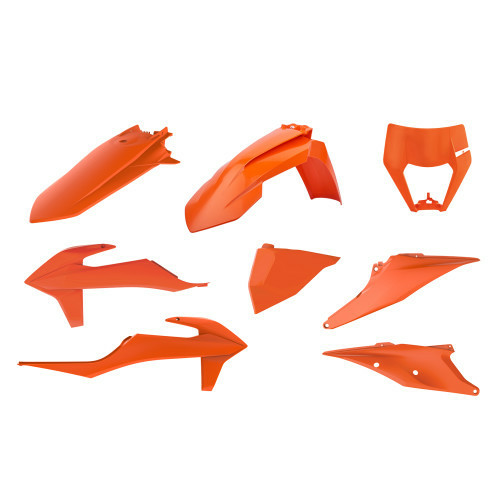 Kit plastice KTM EXC 20-21 Polisport Portocaliu Fluo