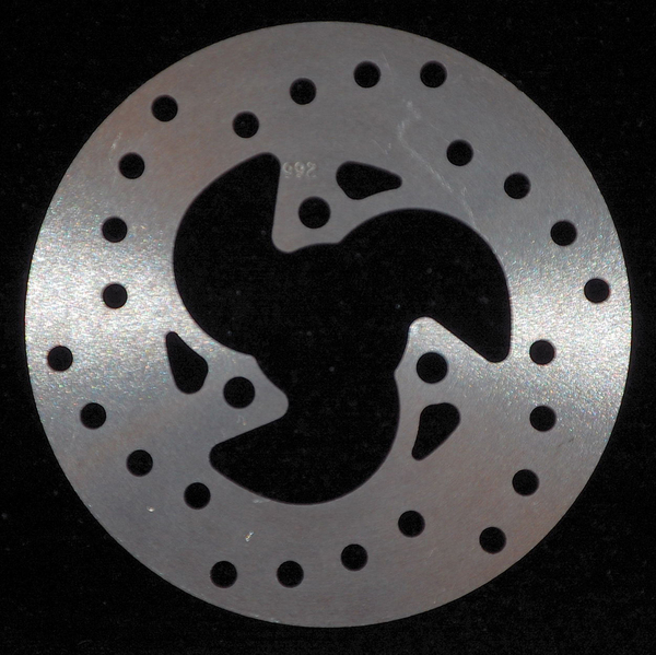Round D-series Scooter Brake Rotor Silver, Stainless Steel, Zinc, 1, nordicamoto.ro