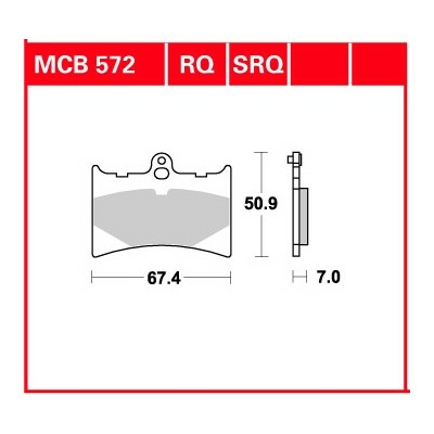 Placute frana fata/spate TRW Organice APRILIA AF 125 '89-'92/RS 125 '95-'06/GILERA NORDWEST 600 '91-'93/MOTO GUZZI QUOTA 1000 '89-'97