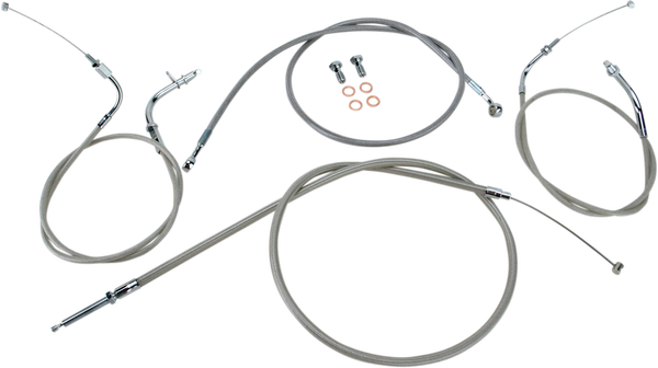 Stainless Handlebar Cable/line Kit Silver, 1, nordicamoto.ro