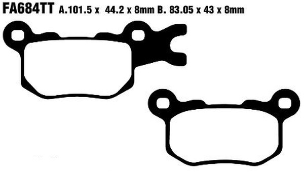 Plăcuțe de frână Tt Sport Carbon Fusion, 1, nordicamoto.ro