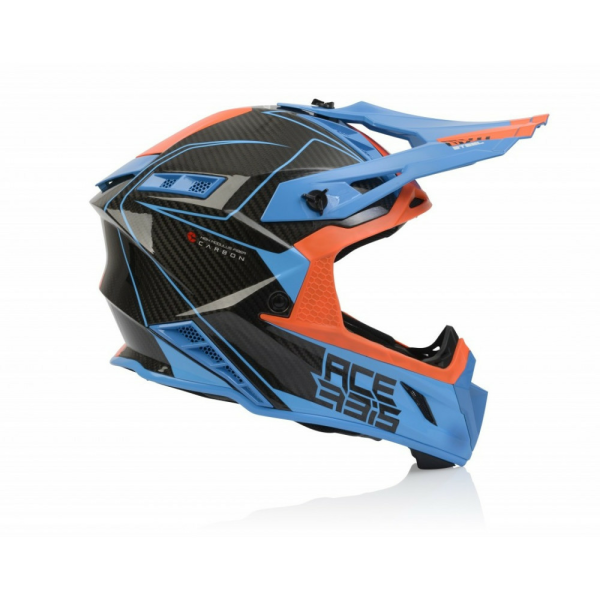 Casca Acerbis Steel Carbon Orange Blue-0