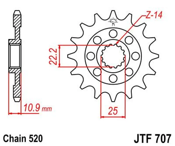 JT SPROCKETS Front Sprocket Natural -0