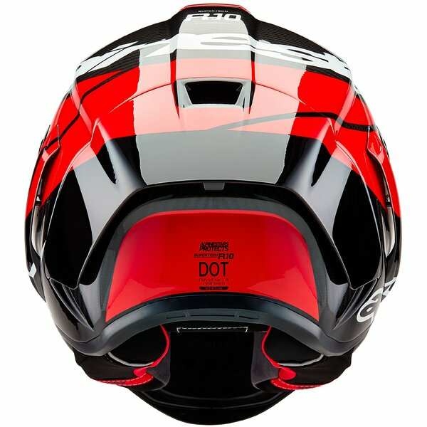 Casca integrala sport ALPINESTARS SUPERTECH R10 CARBON ELEMENT Negru/Rosu/Alb-2