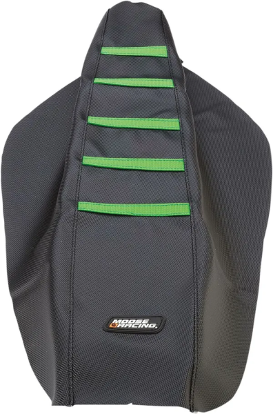 MOOSE RACING Seat Cover Ribbed Kaw Grn Black -0