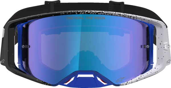Ochelari Alpinestars Supertech Hiten Gri/Albastru/Lentila Colorata, 4, nordicamoto.ro
