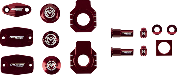 MOOSE RACING Bling Pack Kit Red, Anodized, 1, nordicamoto.ro