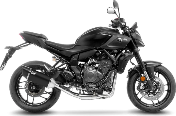 Tobă de eșapament LeoVince LV-14R Black Edition Slip-On pentru Yamaha MT-07, 5, nordicamoto.ro