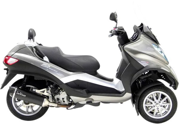 Tobă de eșapament LeoVince Nero Slip-On pentru Piaggio MP3 400 / 500, 2, nordicamoto.ro