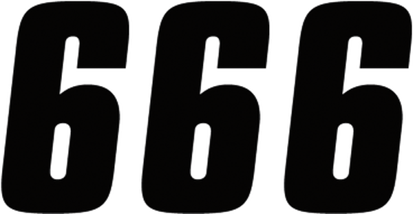 Number Stickers Black, 1, nordicamoto.ro