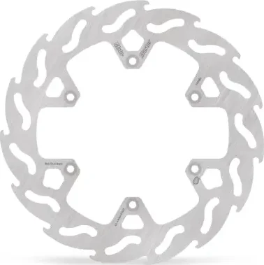 Flame Fixed Brake Rotor Silver, Stainless Steel 