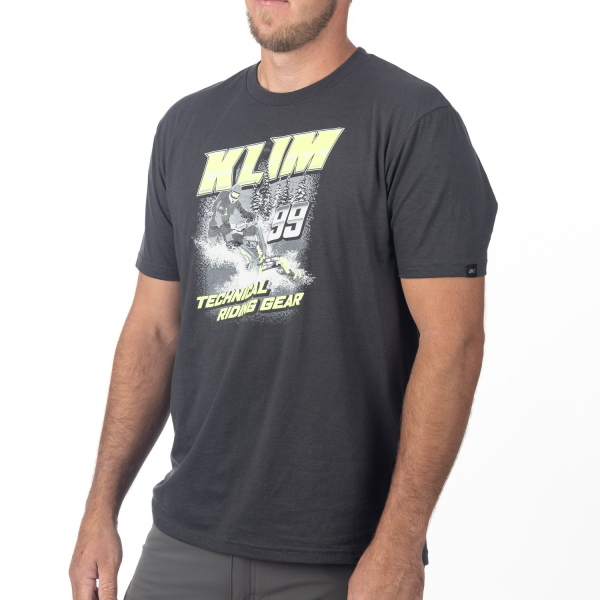 Tricou Klim Speedway Tri-blend Black - Knockout Pink-5